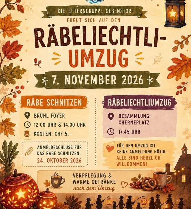 Flyer Räbeliechtliumzug 2026