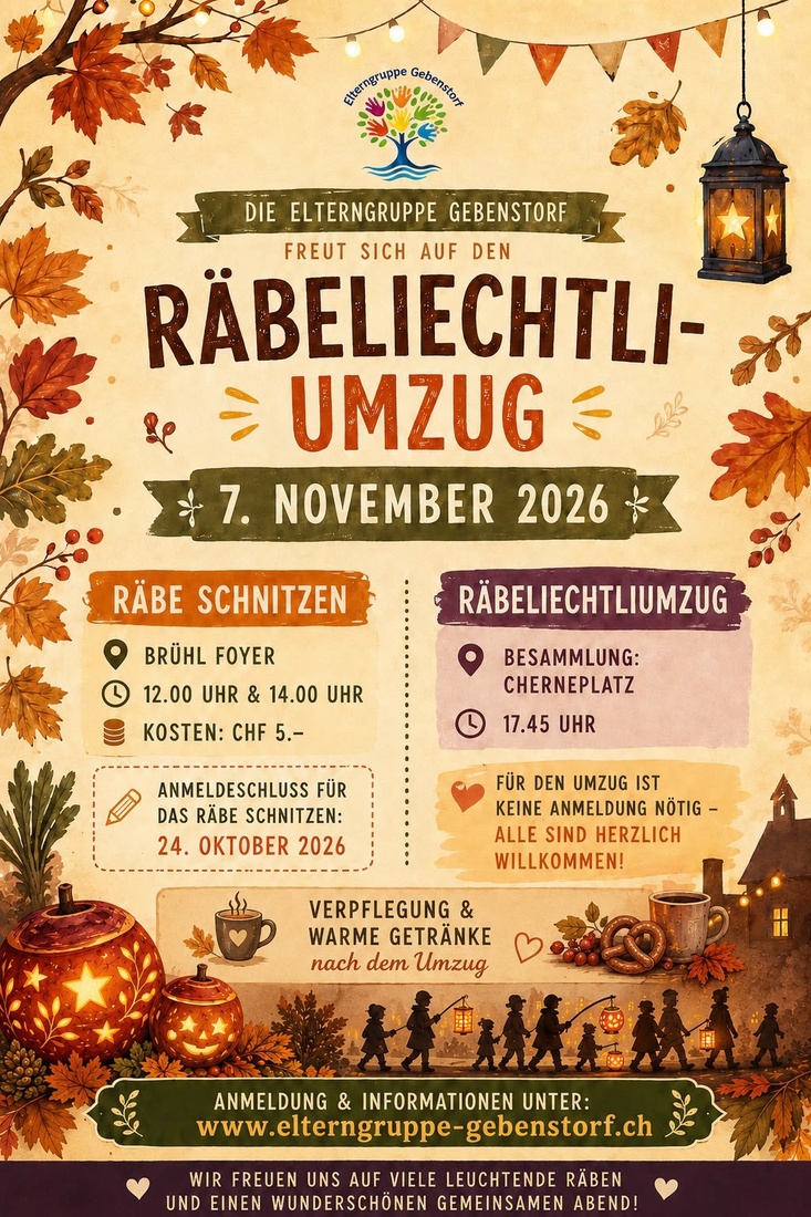Flyer Räbeliechtliumzug 2026
